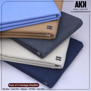PACK OF 5 (Sky Blue+Camel Skin+Malayisa+Offwhite+Navy Blue)