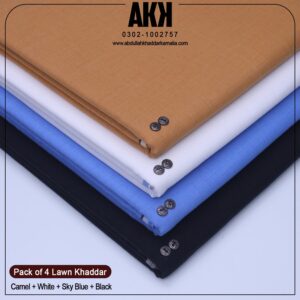 PACK OF 4 SUIT (Jet Black+Super White+Sky Blue+Camel)