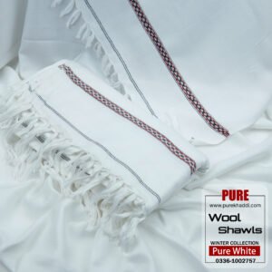 MENS WOOL SHAWLS PURE WHITE