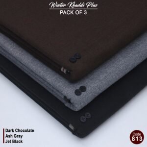 Pack Of 3 (Dark Chocolate+Ash Grey+Jet Black)