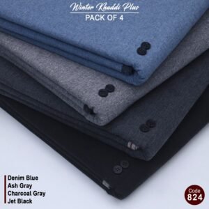 Pack Of 4 (Denim Blue+Ash Grey+Charcoal Grey+Jet Black)
