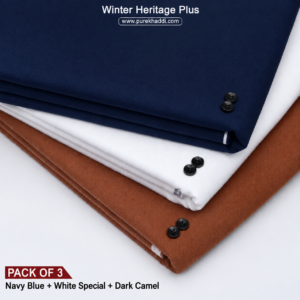 PACK OF 3(Navy Blue+White Special+Dark Camel) (Copy)